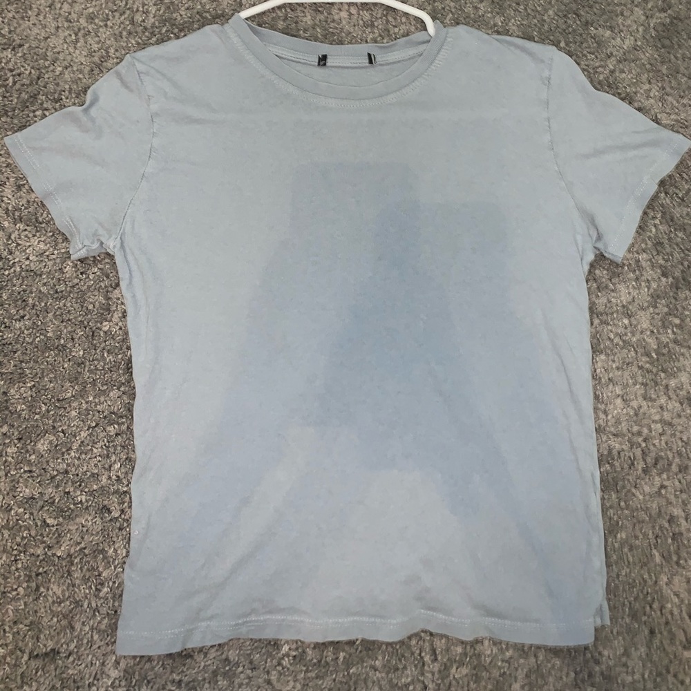 Plain blue basic tee